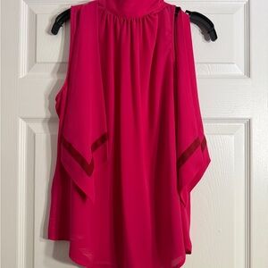 New York & Company Vibrant Pink Blouse